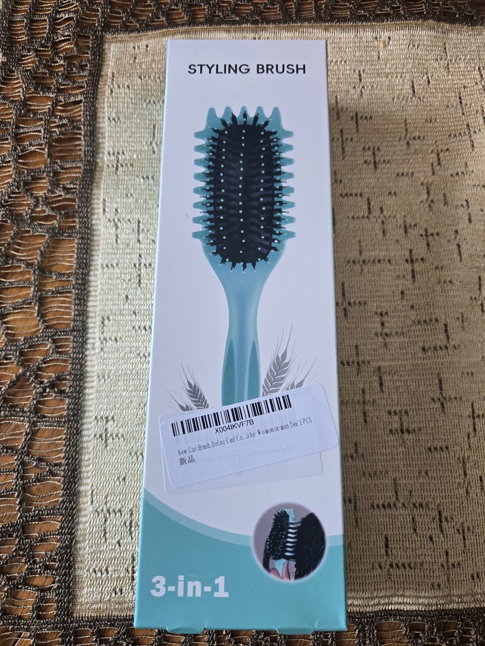 3-in-1 Styling Brush - Aqua Teal
